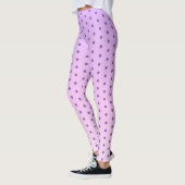 Paarse polaire dot op meisje roze en Lila Leggings (Links)