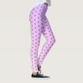 Paarse polaire dot op meisje roze en Lila Leggings (Rechts)