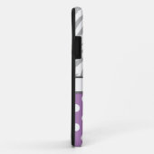 Paarse polaire stip Zebra Print iPhone 5 Hoesje (Achterkant/rechts)