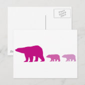 Paarse Polar Beer Briefkaart (Voorkant / Achterkant)