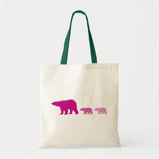 Paarse Polar Beer Tote Bag (Voorkant)