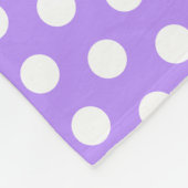 Paarse polka dot aangepaste naam bord deken (Hoek)