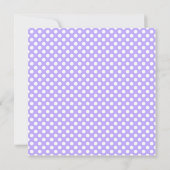PAARSE POLKA DOT BABY SHOWER INVITATION BLOKKEN KAART (Achterkant)