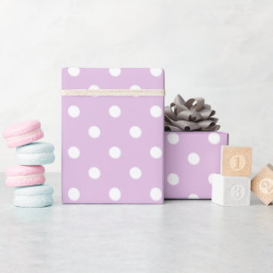 Paarse Polka Dot Cadeaupapier