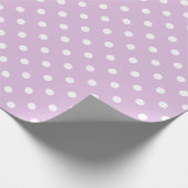 Paarse Polka Dot Cadeaupapier (Hoek)