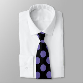 Paarse Polka Dot Double Sided Stropdas