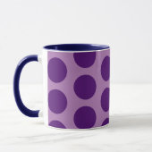 Paarse Polka Dot Fun Art Mok Cup (Links)