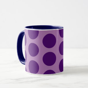 Paarse Polka Dot Fun Art Mok Cup