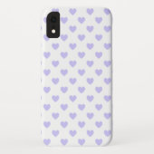 Paarse Polka Dot Hearts Case-Mate iPhone Case (Achterkant)