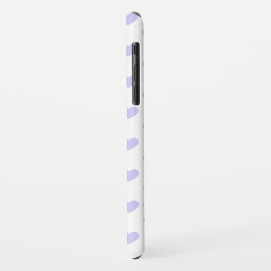 Paarse Polka Dot Hearts Case-Mate iPhone Case (Achterkant/links)