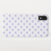 Paarse Polka Dot Hearts Case-Mate iPhone Case (Achterkant (horizontaal))