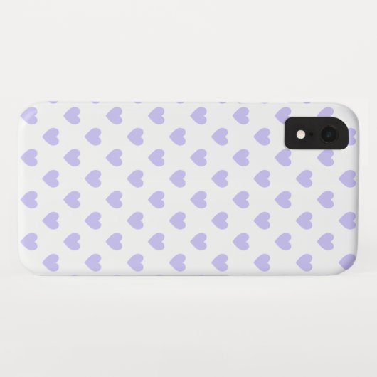 Paarse Polka Dot Hearts Case-Mate iPhone Case (Achterkant (horizontaal))