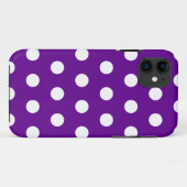 Paarse Polka Dot iPhone 5 Hoesje (Achterkant (horizontaal))