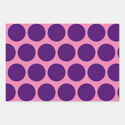 Paarse Polka Dot Leuk Art Wrap Craft Paper (Voorkant)