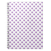 Paarse Polka Dot Notitieboek (Voorkant)