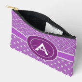 Paarse Polka Dot Quatrefoil Etui (Open)