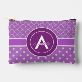 Paarse Polka Dot Quatrefoil Etui