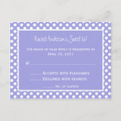 Paarse Polka Dot RSVP-Briefkaart Uitnodiging Briefkaart (Voorkant)