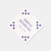 Paarse Polka-dot Special Event Servet (Hoek)