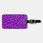 Paarse Polka Dots Bagagelabel (Voorkant horizontaal)