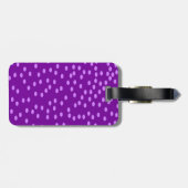 Paarse Polka Dots Bagagelabel (Achterkant horizontaal)