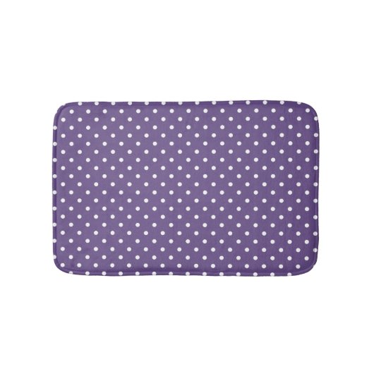 Paarse Polka Dots Bath Mat (Voorkant)