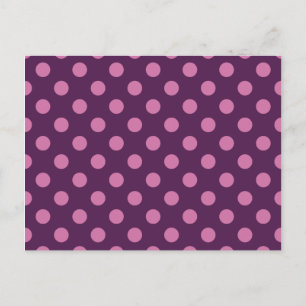 Paarse Polka Dots Briefkaart