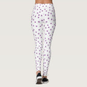 Paarse Polka Dots Cute & Preppy Leggings (Achterkant)