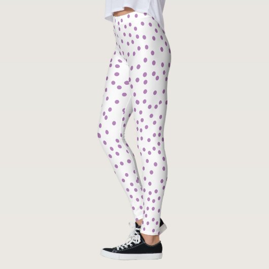 Paarse Polka Dots Cute & Preppy Leggings (Links)
