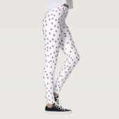 Paarse Polka Dots Cute & Preppy Leggings (Rechts)