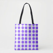 Paarse Polka Dots Design Canvas tas (Voorkant)