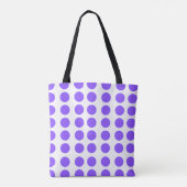 Paarse Polka Dots Design Canvas tas (Achterkant)