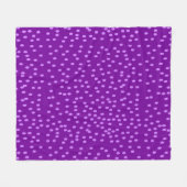 Paarse Polka Dots Fleece Deken (Voorkant (Horizontaal))
