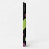 Paarse Polka Dots, Green Polka Dots, Monogram Case-Mate iPhone Case (Achterkant/links)