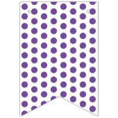 Paarse polka dots Happy Birthday Vlaggetjes (Eerste vlag)