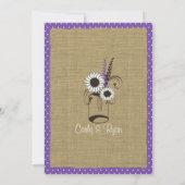 Paarse Polka Dots Jar and Flowers Vrijgezellenfees Kaart (Achterkant)