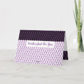 Paarse Polka Dots Kaart (Achterkant)