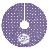 Paarse Polka Dots Kerstboom Rok (Voorkant)