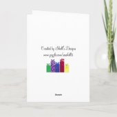 Paarse Polka Dots-kerstwieken Feestdagen Kaart (Achterkant)