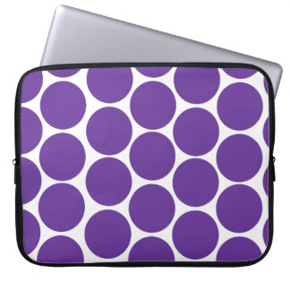 Paarse POLKA DOTS MET MEESTE MODERN Laptop Sleeve