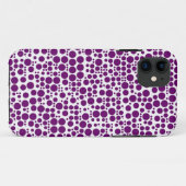 Paarse Polka Dots op witte achtergrond Case-Mate iPhone Case (Achterkant (horizontaal))