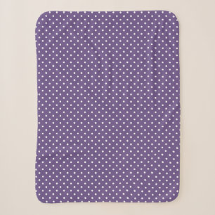 Paarse Polka Dots Sherpa Blanket Deken