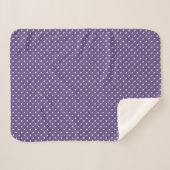 Paarse Polka Dots Sherpa Blanket Deken (Voorkant (horizontaal))