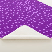 Paarse Polka Dots Sherpa Deken (3/4)