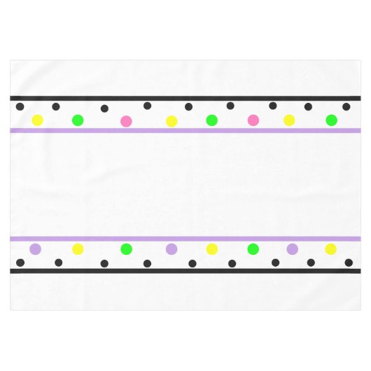 Paarse Polka Dots Tafelkleed (Voorkant (Horizontaal))