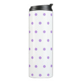 Paarse Polka Dots Thermosbeker (Gedraaid links)