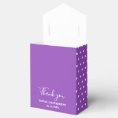 Paarse Polka Dots Verjaardag gunstbox Bedankdoosjes (Geopend)