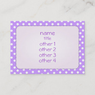 Paarse Polka Dots Visitekaartje