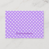 Paarse Polka Dots Visitekaartje (Achterkant)