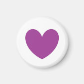 Paarse polka harten wit magneet (Voorkant)